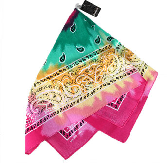 bandana-zakdoek-batik-roze-geel-groen