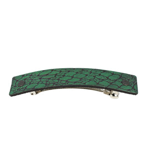 haarspeld-groot-leder-slangen-print-groen