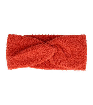 haarband-winter-twist-teddy-oranje-rood