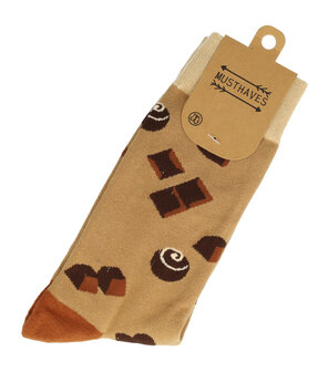 sokken-chocolade-print-bruin