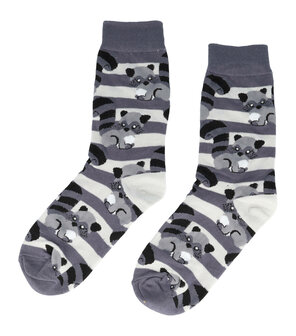 sokken-wasbeer-print-grijs