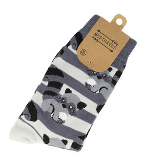 sokken-wasbeer-print-grijs