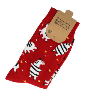 sokken-zebra-print-rood