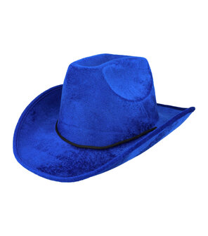 cowboyhoed-velvet-blauw
