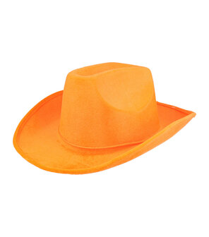 cowboyhoed-velvet-oranje