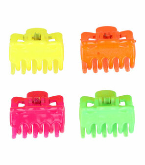 Haarspeld Klemmen Recht 2,5cm Neon Oranje Roze Geel Groen