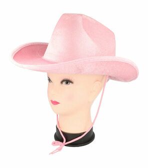 Cowboyhoed Velvet Roze