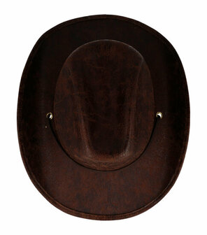Cowboyhoed Lederlook Bruin