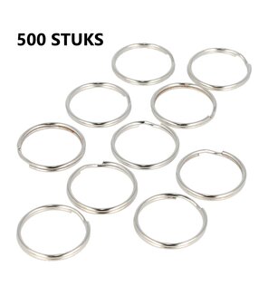 Sleutelringen 30mm Zilver 500 Stuks