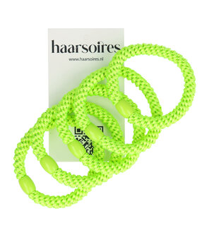 Haarelastieken Hair Tie Armband Neon Groen