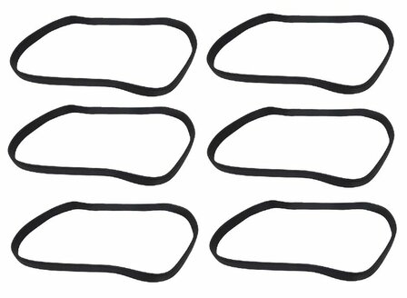 Haarband Elastiek Sport 6 Stuks Zwart
