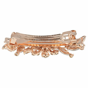 Haarspeld Bloem Vorm  9cm Strass Facet Stenen Transparant Wit
