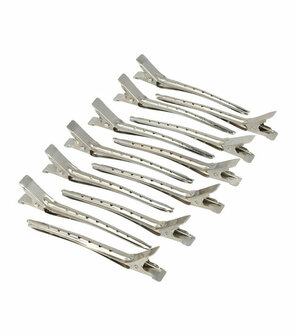 Haarspeld Afdeelklemmen 8cm Zilver