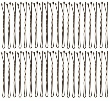 Haarspeld Schuifspeldjes 40 Stuks 6cm Basic Bruin