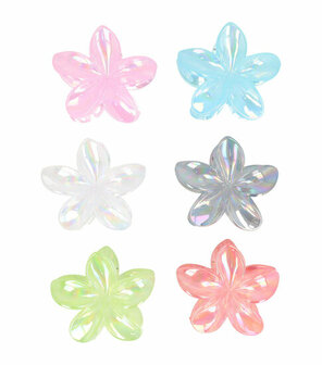 Haarspeld Klemmen Set XL Bloem Lelie 8cm Parelmoer Color
