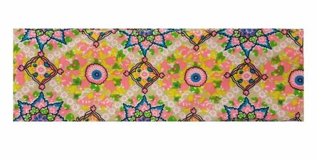 Haarband Fantasie Print Multi Color Geel Blauw Roze