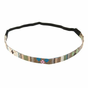 Haarband Geweven Sierband Multi Color Bruin