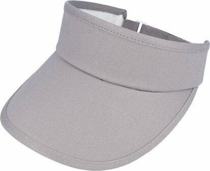 Zonneklep Stevige Klep Verstelbaar Maat 54cm - 59cm Grijs
