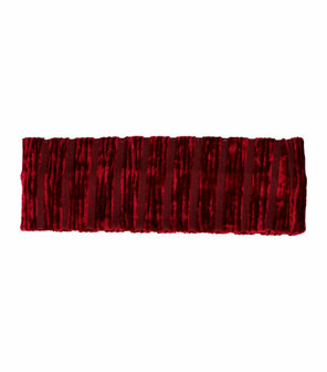 Haarband Streep 7cm Velvet Donker Rood