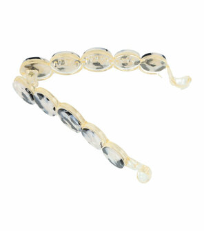 Haarspeld Bananenklem Cirkel Marmer 10cm Wit Zwart