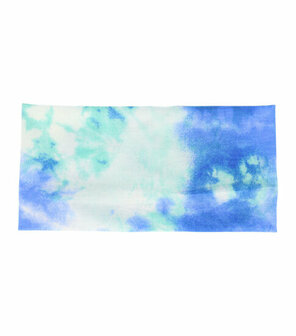Haarband Tie Dye Patroon 11cm Blauw Groen