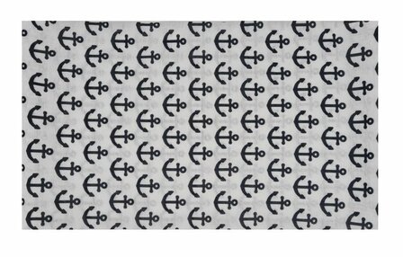 Haarband Multifunctioneel Anker Print Wit