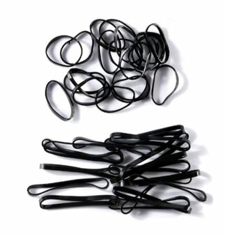 Haarelastieken Klein Mix 1cm 3cm Zwart
