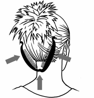 Haarspeld Bananenklem Cirkel Marmer 10cm Bruin