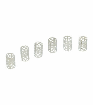 Haarringen Dreadlock Cuffs Opengewerkt Geblokt Zilver Haar Ringen Hair Rings Silver Cuff 30 Stuks