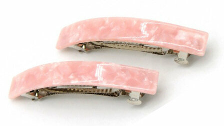 Haarspeld Marmer Print Recht Roze