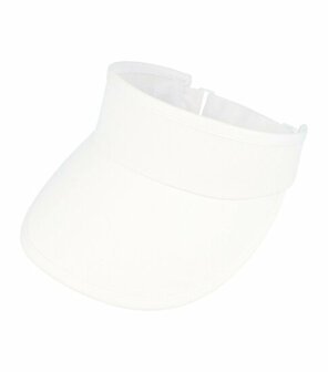 Zonneklep Stevige Klep Verstelbaar Maat 54cm - 59cm Wit