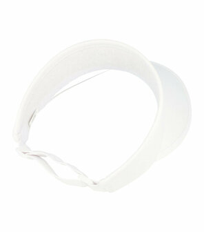 Zonneklep Stevige Klep Verstelbaar Maat 54cm - 59cm Wit