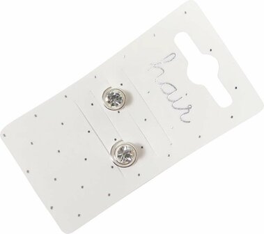 Curlies Strass Steentje Zilver