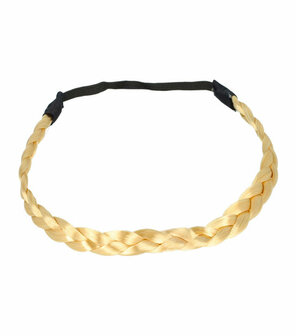 Haarband Vlecht 1,5cm Imitatie Haar Goud Blond