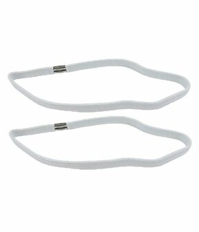Haarband Elastiek Sport 1cm Wit
