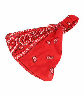 Haarband 3-in-1 Paisley Print Stof Rood