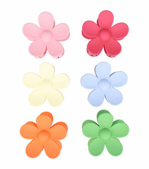 Haarspeld Klemmen Set XL Bloem 8cm Heldere Kleuren
