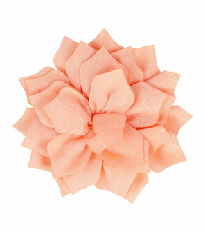 Haarspeld Duckklem Bloem Stof 7cm Zalm Roze