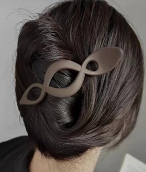 Haarklemmen Set Fantasie Mat Naturel 8cm 9cm 11cm Paars Bruin