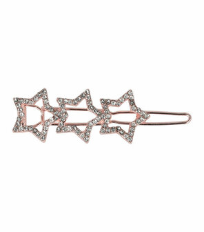Haarspeld Clip Sterren Strass Koper Goud