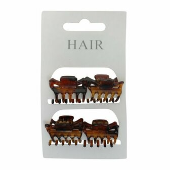 Haarspeld Klemmen Recht 3cm Bruin