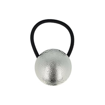 Haarelastiek Cirkel Ribbel Cuff Ornament Zilver