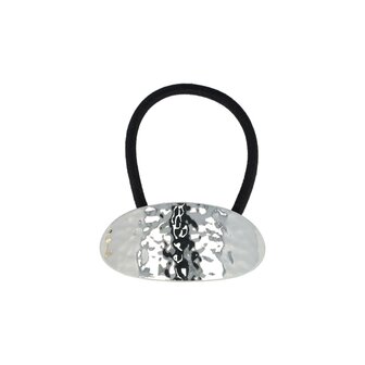 Haarelastiek Ovaal Hamerslag Cuff Ornament Zilver