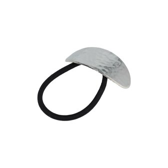 Haarelastiek Ovaal Hamerslag Cuff Ornament Zilver