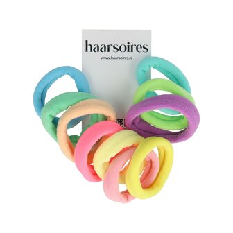 Haarelastieken Endless Color Mix 4,5cm Blauw Geel Paars Roze Groen