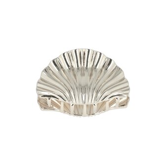 Haarklem Schelp Metaal 5,5cm Zilver