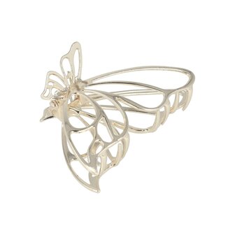 Haarklemmen Open Vlinder Vorm Metaal 7cm Zilver