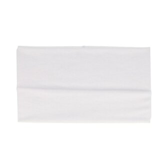 Haarband Basic 11cm Effen Stof Wit