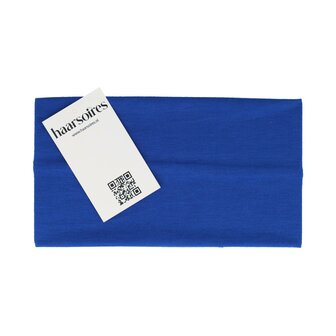 Haarband Basic 11cm Effen Stof Blauw