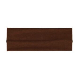 Haarband Basic 7cm Effen Stof Bruin
